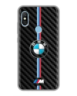 Чохол для Xiaomi Redmi 6 pro з картинкою «Емблема BMW та карбон»
