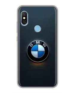 Чохол для Xiaomi Redmi 6 pro з картинкою «Логотип BMW — мінімалізм»