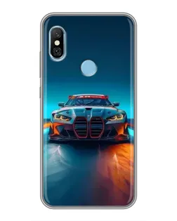 Чохол для Xiaomi Redmi 6 pro з картинкою «BMW — вогні неону»