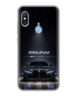 Чохол для Xiaomi Redmi 6 pro з картинкою «BMW крізь нічне місто»