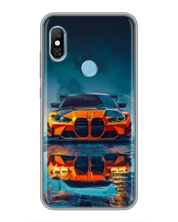 Чохол для Xiaomi Redmi 6 pro з картинкою «BMW — золота емблема»