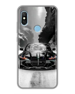 Чохол для Xiaomi Redmi 6 pro з картинкою «BMW — акварельний дрифт»