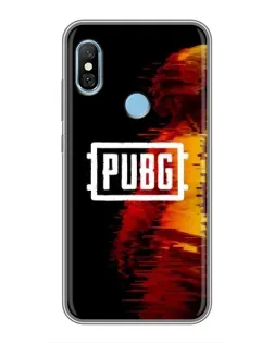 Чохол для Xiaomi Redmi 6 pro з картинкою «Яскравий логотип PUBG»