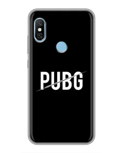Чохол для Xiaomi Redmi 6 pro з картинкою «PUBG — білий логотип»