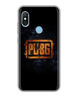 Чохол для Xiaomi Redmi 6 pro з картинкою «PUBG — золотий логотип»