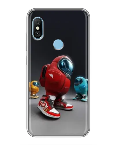 Чохол для Xiaomi Redmi 6 pro з картинкою «Among Us — 3D стиль»