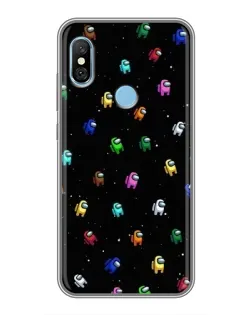 Чохол для Xiaomi Redmi 6 pro з картинкою «Екіпаж Among Us»