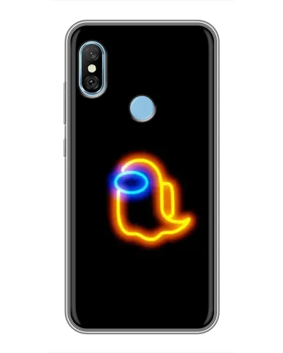 Чохол для Xiaomi Redmi 6 pro з картинкою «Among Us неонове сяйво»
