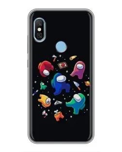 Чохол для Xiaomi Redmi 6 pro з картинкою «Among Us космос»