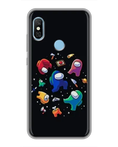 Чохол для Xiaomi Redmi 6 pro з картинкою «Among Us космос»