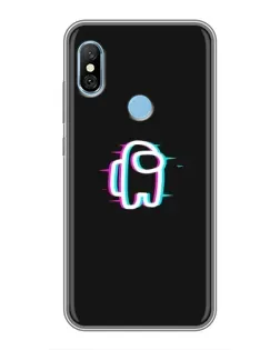 Чохол для Xiaomi Redmi 6 pro з картинкою «Among Us неон»