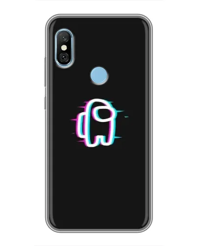 Чохол для Xiaomi Redmi 6 pro з картинкою «Among Us неон»