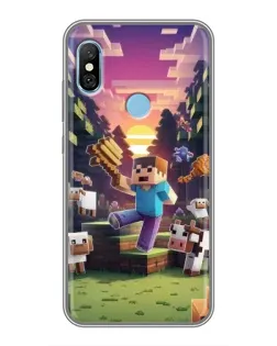 Чохол для Xiaomi Redmi 6 pro з картинкою «Стів на фермі»