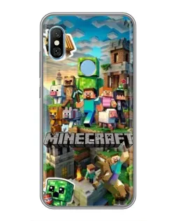 Чохол для Xiaomi Redmi 6 pro з картинкою «Замок Minecraft»