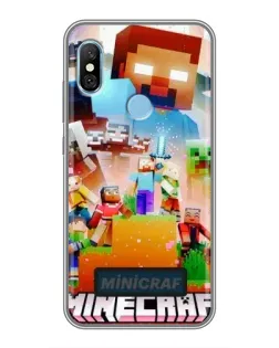 Чохол для Xiaomi Redmi 6 pro з картинкою «Minecraft герої гри»