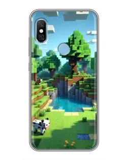 Чехол для Xiaomi Redmi 6 pro с картинкой «Minecraft летний день»