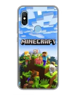 Чехол для Xiaomi Redmi 6 pro с картинкой «Minecraft классический мир»