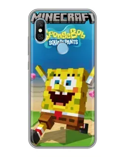 Чохол для Xiaomi Redmi 6 pro з картинкою «Губка Боб Minecraft» Чохол для Xiaomi Redmi 6 pro з картинкою «Губка Боб Minecraft»