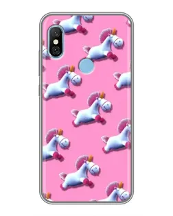 Чехол для Xiaomi Redmi 6 pro с картинкой «Единороги на розовом»
