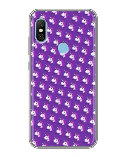 Чехол для Xiaomi Redmi 6 pro с картинкой «Единороги на фиолетовом»