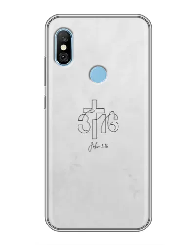 Чохол для Xiaomi Redmi 6 pro з картинкою «Івана 3:16 Хрест»