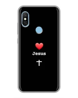 Чохол для Xiaomi Redmi 6 pro з картинкою «Серце - Jesus»