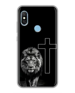 Чохол для Xiaomi Redmi 6 pro з картинкою «Лев та Хрест»