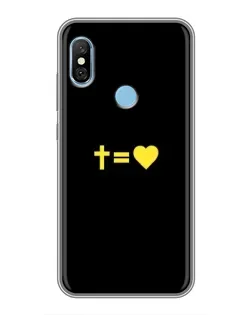 Чохол для Xiaomi Redmi 6 pro з картинкою «Серце та Хрест»
