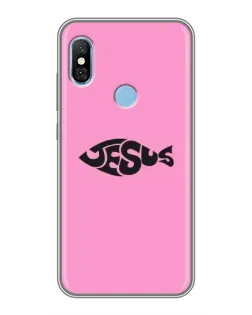 Чохол для Xiaomi Redmi 6 pro з картинкою «Рожевий символ Jesus»