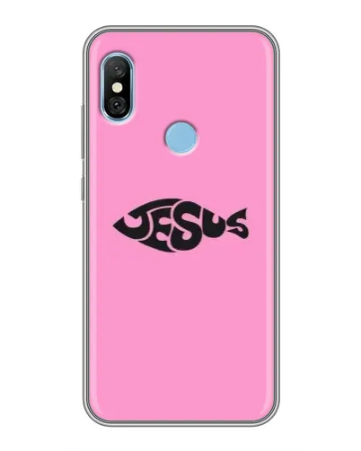 Чохол для Xiaomi Redmi 6 pro з картинкою «Рожевий символ Jesus»