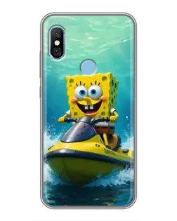 Чохол для Xiaomi Redmi 6 pro з картинкою «Спанч Боб на гідроциклі» Чохол для Xiaomi Redmi 6 pro з картинкою «Спанч Боб на гідроциклі»