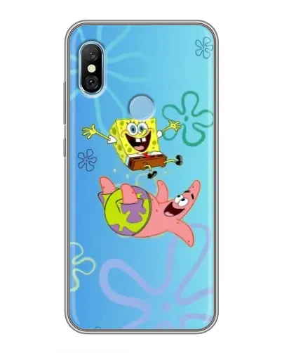 Чехол для Xiaomi Redmi 6 pro с картинкой «Спанч Боб и Патрик»
