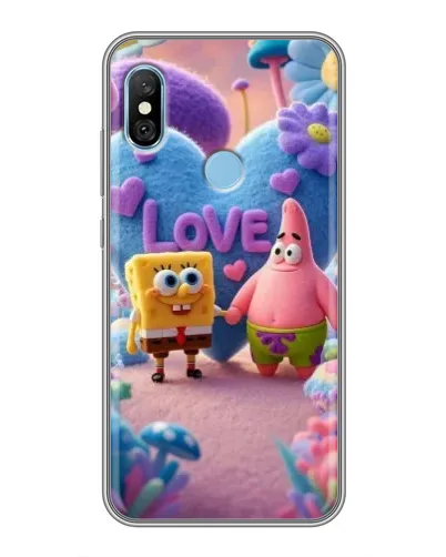 Чехол для Xiaomi Redmi 6 pro с картинкой «Губка Боб Патрик»