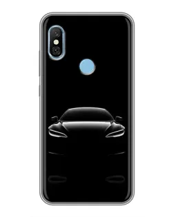 Чохол для Xiaomi Redmi 6 pro з картинкою «Силует Tesla Night»