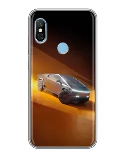 Чохол для Xiaomi Redmi 6 pro з картинкою «Cybertruck у пустелі»