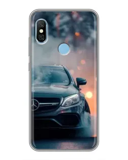 Чохол для Xiaomi Redmi 6 pro з картинкою «Mercedes — нічне місто»