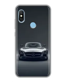 Чехол для Xiaomi Redmi 6 pro с картинкой «Mercedes на черном»