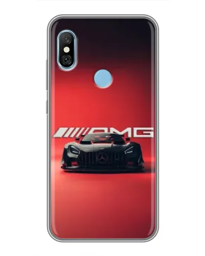 Чехол для Xiaomi Redmi 6 pro с картинкой «Mercedes AMG — красная линия»