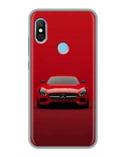 Чехол для Xiaomi Redmi 6 pro с картинкой «Красный Mercedes AMG»