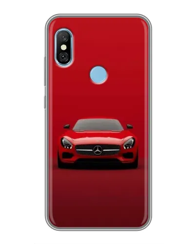 Чехол для Xiaomi Redmi 6 pro с картинкой «Красный Mercedes AMG»