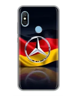 Чехол для Xiaomi Redmi 6 pro с картинкой «Mercedes — флаг Германии»