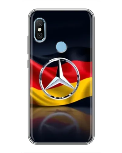 Чехол для Xiaomi Redmi 6 pro с картинкой «Mercedes — флаг Германии»