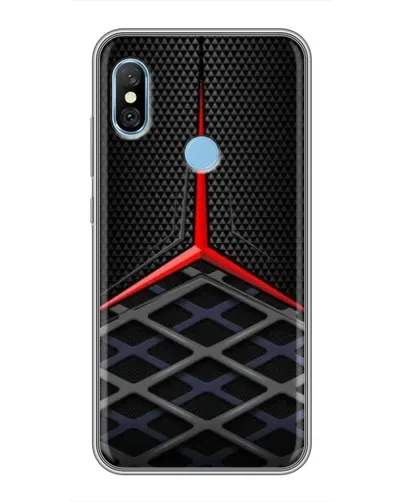 Чехол для Xiaomi Redmi 6 pro с картинкой «Mercedes Carbon Grid»
