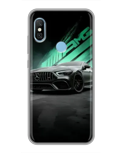 Чехол для Xiaomi Redmi 6 pro с картинкой «Темный Mercedes AMG»