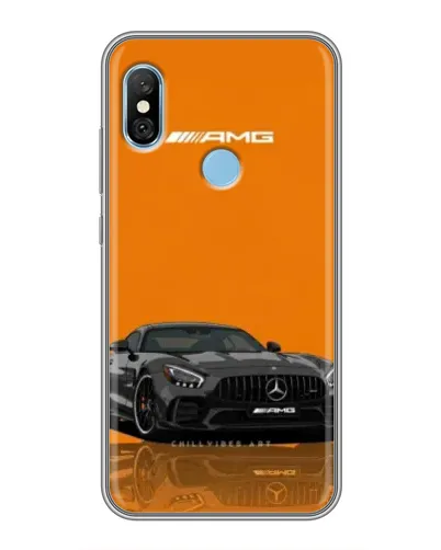 Чехол для Xiaomi Redmi 6 pro с картинкой «Оранжевый Mercedes AMG»