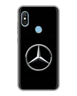 Чехол для Xiaomi Redmi 6 pro с картинкой «Mercedes классический лого»