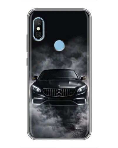 Чехол для Xiaomi Redmi 6 pro с картинкой «Mercedes в дыму»