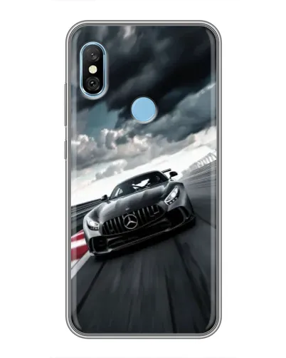 Чехол для Xiaomi Redmi 6 pro с картинкой «Гоночный Mercedes AMG»