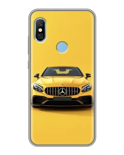 Чехол для Xiaomi Redmi 6 pro с картинкой «Желтый Mercedes GT»