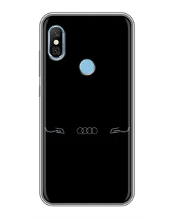 Чохол для Xiaomi Redmi 6 pro з картинкою «Audi — світловий підпис»